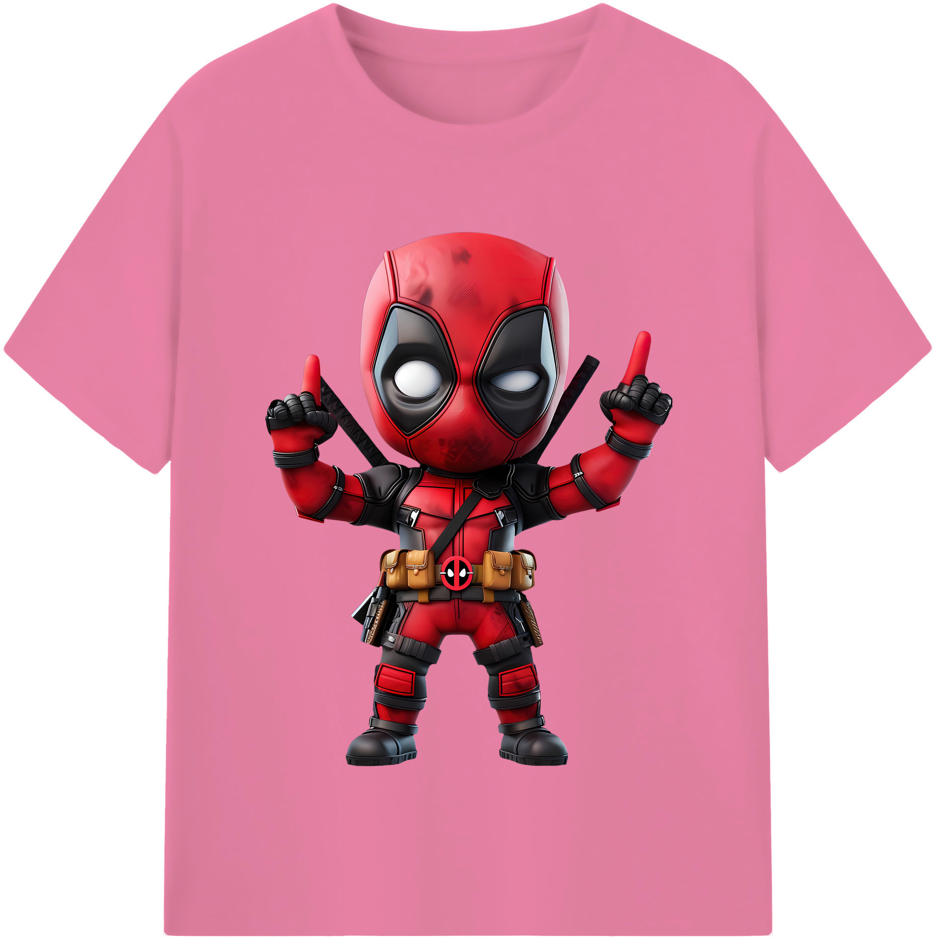 （画像用） Deadpool デッドプール 綿100％半袖Tシャツ（フロントプリント）